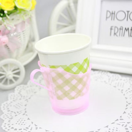 10pcs Anti-Scald Insulated Paper Cup Holder Heat Resistant Home Paper Cup Stand