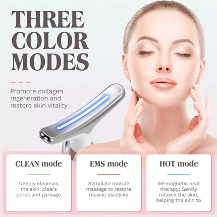 Neck Face Lifting Massager Skin Tighten Device LED and Anti Wrinkle Double Chin