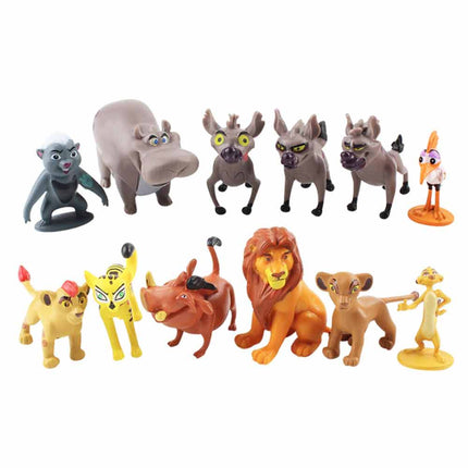 12Pcs Lion King Simba Nala Timon Pumbaa PVC Action Figures Model Cake Topper