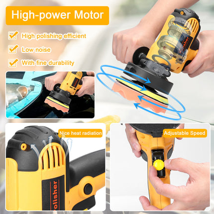 700W Portable Electric Polisher Car Polishing Machine Waxer Sander Buffer 125mm