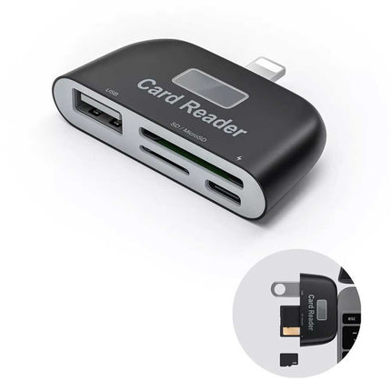 4-in-1 USB SD TF Card Memory Card Reader OTG Adapter For iPhone 14 13 12 11 iPad