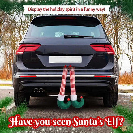 Christmas Auto Truck Santa Elf Legs Car Hanging Decor Stuffed Xmas Ornaments