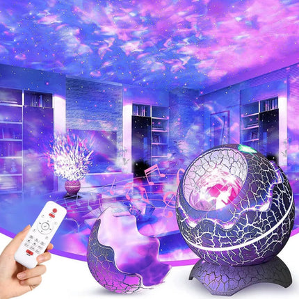 Dinosaur Egg Galaxy Star Projector Starry Light with Wireless Music Player