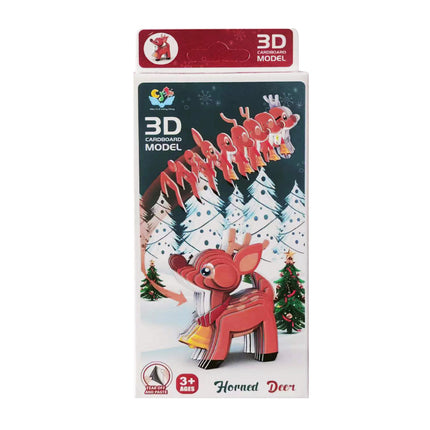 DIY Reindeer 3D Model PUZZLE Christmas Craft Kit