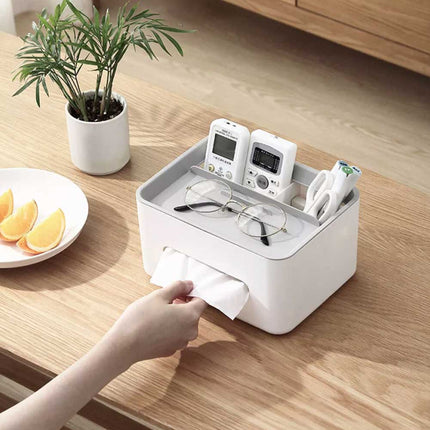 Rectangular Tissue Box Multifunctional Tissue Box Napkin Holder for Living Room