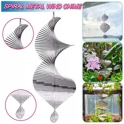 Helix 3D Wind Spinner Metal Outdoor Yard Garden Spinners Hanging Decor Ornaments
