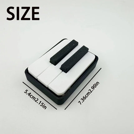 3D Printed Piano Keyboard Fidget Clicker Keychain, Novelty Stress Relief Toy