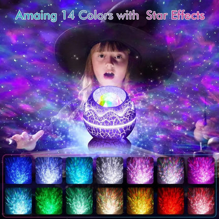 Dinosaur Egg Galaxy Star Projector Starry Light with Wireless Music Player