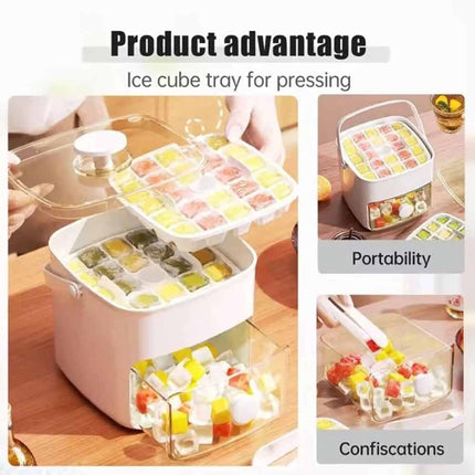 Easy-Press Portable 48 Ice Maker Countertop Fast Ice Cube Machine for Home Use