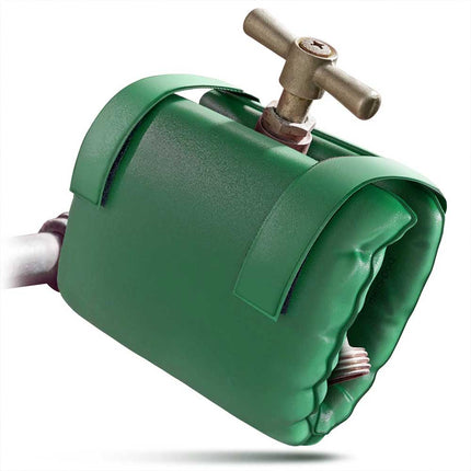 2x Green Insulated Outside Tap Cover, Winter Frost Protector for Outdoor Taps, Weather-Resistant Garden Tap Jacket to Shield Against Cold & Elements