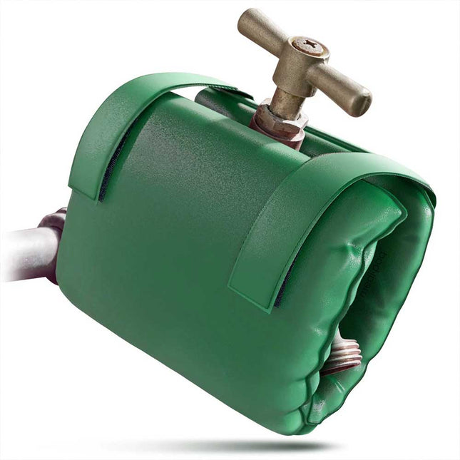 2x Green Insulated Outside Tap Cover, Winter Frost Protector for Outdoor Taps, Weather-Resistant Garden Tap Jacket to Shield Against Cold & Elements
