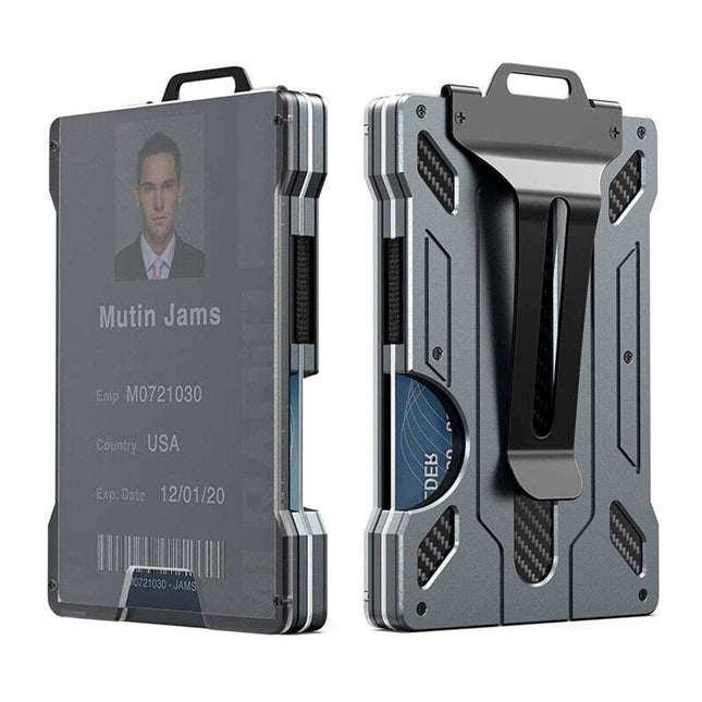 Card Holder Aluminum RFID Blocking Men Credit ID Wallet Slim Money Purse Clip