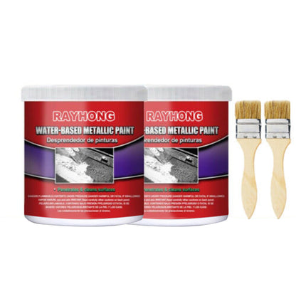 2PCS Car Rust-free Primer Water based Metal Rust Remover Metallic Paint