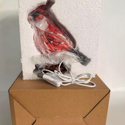 Red Resin Bird Lamp: Sheremart & Fanyil Cardinal Lamp