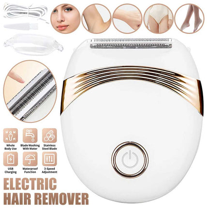 3 in 1 Rechargeable Painless Wet&Dry Lady Body Shaver Mini Women Electric Razor