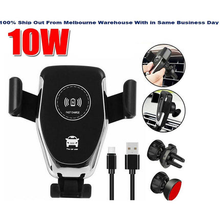 15W Wireless Auto Fast Charger Car Holder Gravity Mount Air Vent Phone Holder