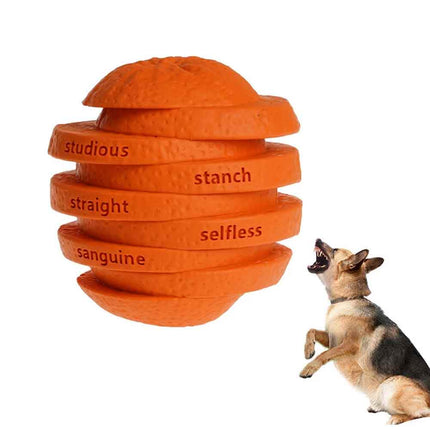 Tough Pet Chew Toy Food Dispensing Play Toy Orange 10cm