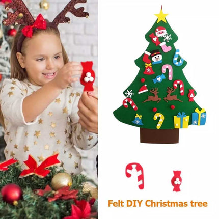 Artificial Felt Christmas Tree DIY 3D Wall Hanging Ornaments Pendant Home Decor