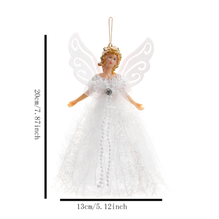 22×13cm Christmas Angel Fairy Tree Topper - Festive Xmas Ornament Decoration
