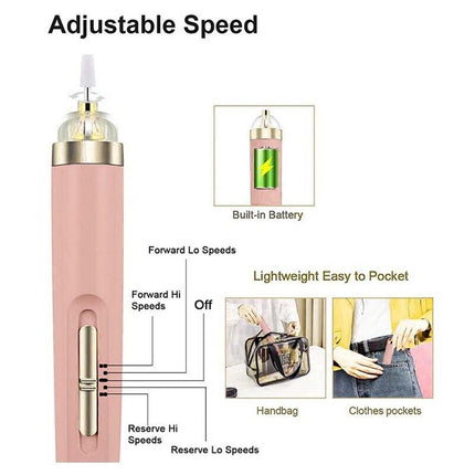Rechargeable Electric Nail Drill File Kit, Portable Manicure Pedicure Machine
