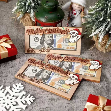 2pcs Assorted Cute Christmas Money Gift Wallets with Envelopes (Random Designs)