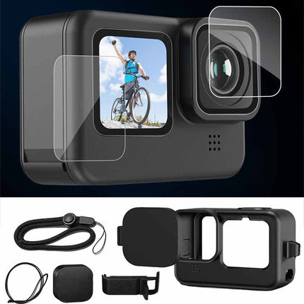 Accessories Kit for GoPro Hero 11 10 9 Black Silicone Sleeve Protective Case