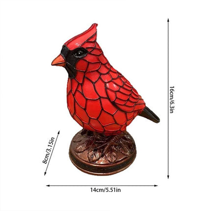 Red Resin Bird Lamp: Sheremart & Fanyil Cardinal Lamp