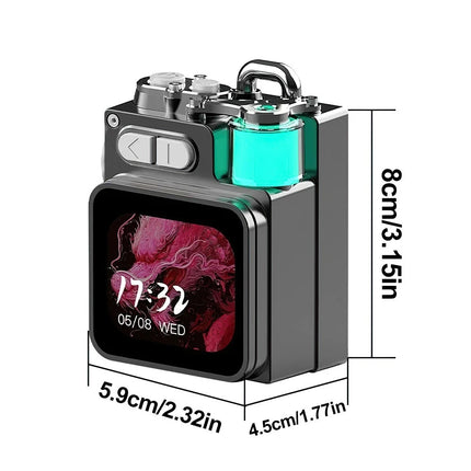 Outdoor Wireless Bluetooth Mini Speaker with Alarm Clock & RGB Ambient Lamp Display