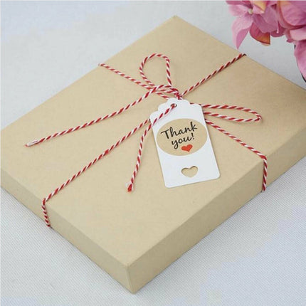 100m Red and White Twine Jute Cotton String – Multi-Use String for Gift Wrapping, Christmas Decor Accents & DIY Art Craft Creations