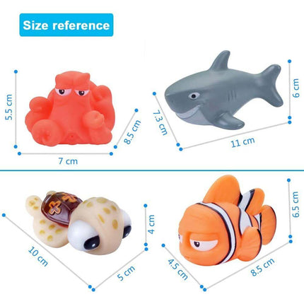 8Pcs Cute Ocean Animal Squirt Bath Toys, Floating Baby Water Play Toys