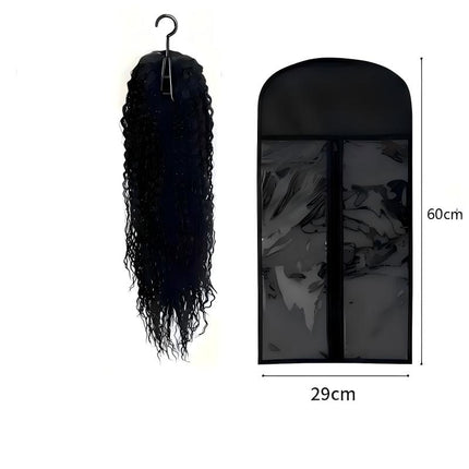 Hair Extension Storage Bag With Hanger Dust Proof Non Woven Wig Bag With Hanger