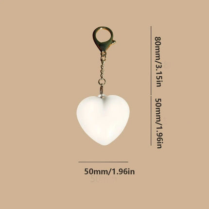 2-Pack Rechargeable Heart-Shaped Keychain Mini LED Flashlight: Light-Touch Sensitive (Bag Not Included)