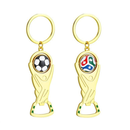 2PCS Mini 2026 FIFA World Cup Keychain Football Pendant Bottle Opener for Football Fans
