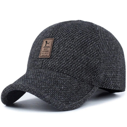 Men's Autumn & Winter Outdoor Thick Warm Adjustable Earmuffs Baseball Cap
