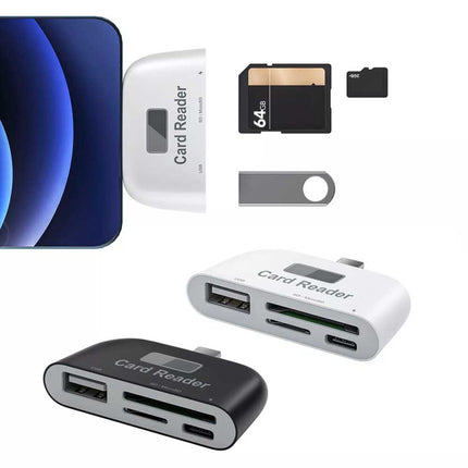 4-in-1 USB SD TF Card Memory Card Reader OTG Adapter For iPhone 14 13 12 11 iPad