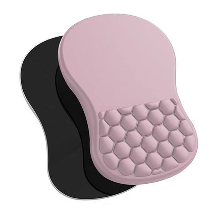 Ergonomic Memory Foam Gaming Mouse Pad with Honeycomb Massage Wrist Rest, Non-Slip PU Base Mouse Mat Multi Colors Optional