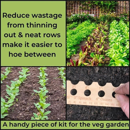 Planting Ruler Garden Line Wooden Sowing Tool Plant Seed Spacer for Vegetables