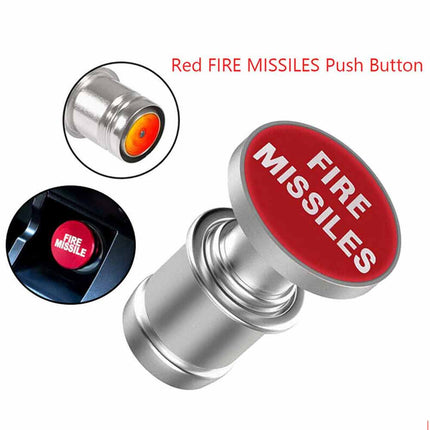 Universal Red Fire Missile Button Car Cigarette Lighter Cover 12V Accessories