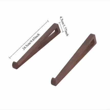 2x Portable Foldable Wooden Laptop Stand - Ergonomic 12° Adjustable Angle