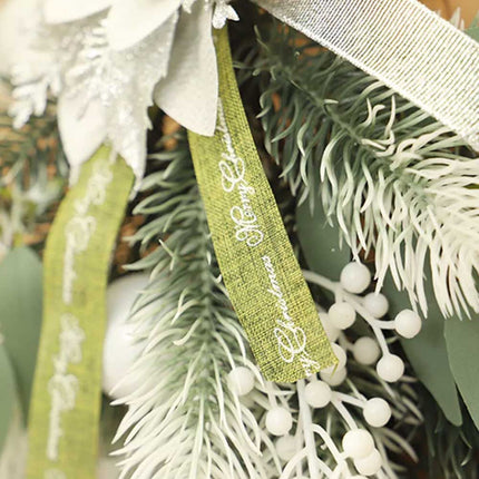 Christmas Door Wreath Xmas Home Room Wall Hanging Garland Flower Party Decor