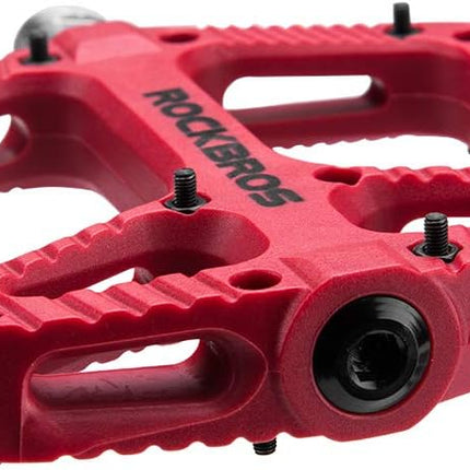 ROCKBROS Bike Pedals Nylon Composite Bearing 9/16" MTB Wide Flat Platform