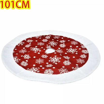 101CM Christmas Tree Skirt Base Faux Fur Xmas Floor Mat Party Ornaments Decor