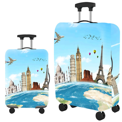 Colorful Elastic Luggage Protective Cover Fit 25-28 Inch Travel Trolley Suitcase