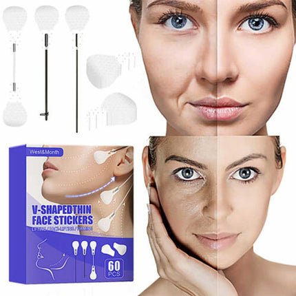 60PCS/Set Instant Face Neck Eye Lift Face lift V Tapes Shape Tape Anti Wrinkle