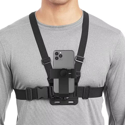5pcs Chest Mount Harness Strap Action Camera Phone Holder POV for Mobile Phone EM