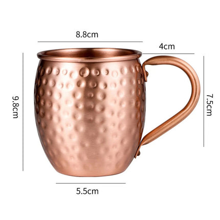530ML Pure Copper Mug for Moscow Mule, Coffee, Beer & Cocktails, Home Drinking Cup