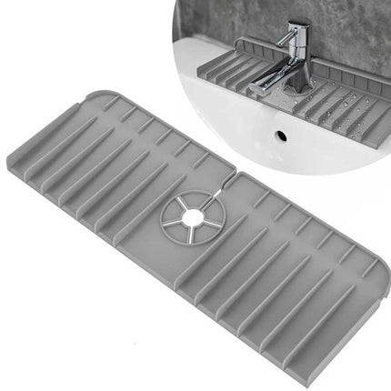 Silicone Faucet Mat for Kitchen & Bathroom: Keep Sinks Dry, Stop Splashes & Speed Up Drying