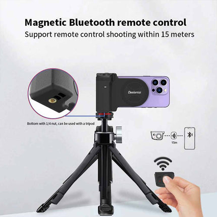 360° Rotatable Magnetic Phone Grip Holder, Universal Selfie Remote Bracket