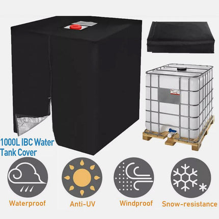 Heavy Duty IBC Water Tank Cover Waterproof For 1000L Container Sun UV Protective