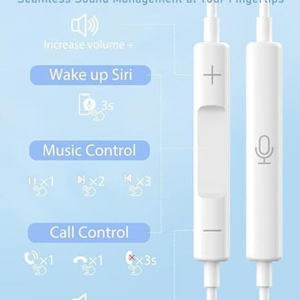 For iPad iPhone X 7 8 11 12 13 14 Pro Max Wired Bluetooth Earphones Headphone
